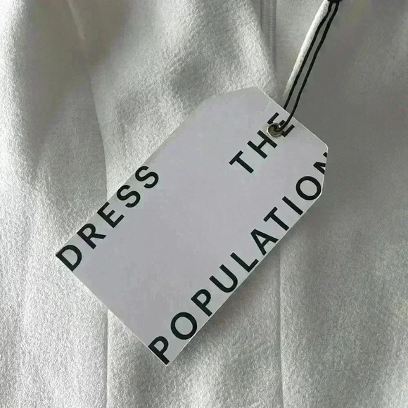 Dress the Population- NWT Iris Slit Crepe Gown / Size XS /Color Off - White - Picture 13 of 16